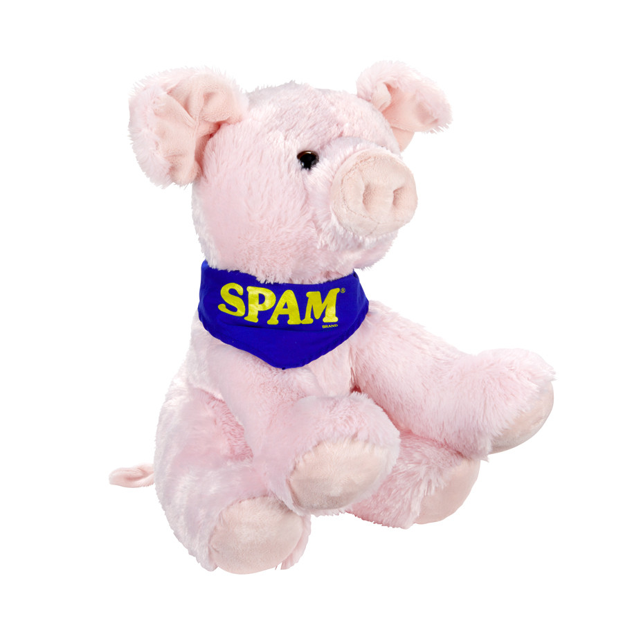 Tubbie Pig wearing SPAM® Brand Scarf