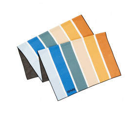 colorful striped Nomadix  performance towel