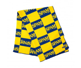 Blue & yellow checked SPAM® Brand blanket 